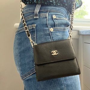 Authentic Chanel mini crossbody woc bag